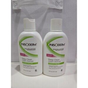 Phisoderm Deep Clean CREAM CLEANSER Normal to Dry Skin 6oz / ( 2 pack ) HB2